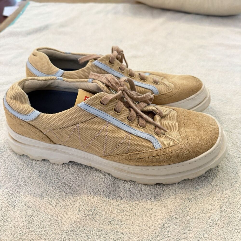 CAMPER Brutus Women's Sneakers Beige Casual Chunky EU 41 / US 11 Canvas Suede - Picture 4 of 13